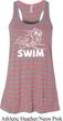 Ladies White Penguin Power Swim Flowy Racerback