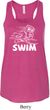 Ladies White Penguin Power Swim Flowy Racerback