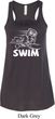 Ladies White Penguin Power Swim Flowy Racerback