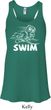 Ladies White Penguin Power Swim Flowy Racerback