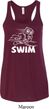 Ladies White Penguin Power Swim Flowy Racerback