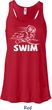 Ladies White Penguin Power Swim Flowy Racerback