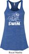 Ladies White Penguin Power Swim Flowy Racerback