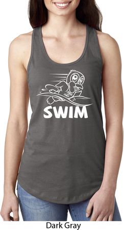 Ladies White Penguin Power Swim Ideal Racerback