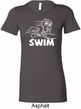 Ladies White Penguin Power Swim Longer Length Shirt