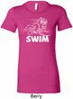 Ladies White Penguin Power Swim Longer Length Shirt
