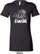 Ladies White Penguin Power Swim Longer Length Shirt
