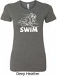 Ladies White Penguin Power Swim Longer Length Shirt