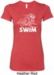 Ladies White Penguin Power Swim Longer Length Shirt