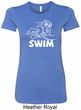 Ladies White Penguin Power Swim Longer Length Shirt
