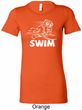 Ladies White Penguin Power Swim Longer Length Shirt