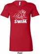 Ladies White Penguin Power Swim Longer Length Shirt