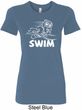 Ladies White Penguin Power Swim Longer Length Shirt