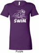 Ladies White Penguin Power Swim Longer Length Shirt