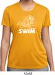 Ladies White Penguin Power Swim Moisture Wicking T-shirt