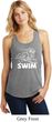 Ladies White Penguin Power Swim Racerback Tank Top