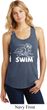 Ladies White Penguin Power Swim Racerback Tank Top