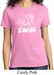 Ladies White Penguin Power Swim T-shirt
