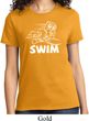 Ladies White Penguin Power Swim T-shirt