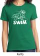Ladies White Penguin Power Swim T-shirt