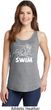 Ladies White Penguin Power Swim Tank Top