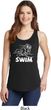Ladies White Penguin Power Swim Tank Top
