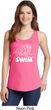 Ladies White Penguin Power Swim Tank Top