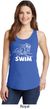 Ladies White Penguin Power Swim Tank Top