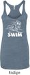 Ladies White Penguin Power Swim Tri Blend Racerback