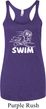 Ladies White Penguin Power Swim Tri Blend Racerback