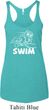 Ladies White Penguin Power Swim Tri Blend Racerback