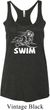 Ladies White Penguin Power Swim Tri Blend Racerback