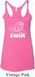 Ladies White Penguin Power Swim Tri Blend Racerback