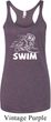 Ladies White Penguin Power Swim Tri Blend Racerback