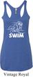 Ladies White Penguin Power Swim Tri Blend Racerback