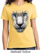 Ladies White Tiger Shirt Big White Tiger Face Tee T-Shirt