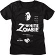 Ladies WHITE ZOMBIE Bela Lugosi Horror Movie 1932 T-shirt - Black