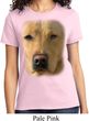 Ladies Yellow Lab Shirt Big Yellow Lab Face Tee T-Shirt
