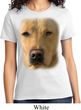 Ladies Yellow Lab Shirt Big Yellow Lab Face Tee T-Shirt
