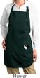 Ladies Yin Yang Patch Bottom Print Full Length Apron with Pockets