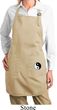 Ladies Yin Yang Patch Bottom Print Full Length Apron with Pockets