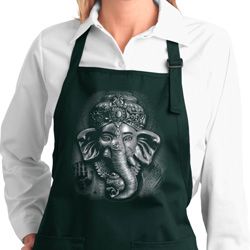 Ladies Yoga Apron 3D Ganesha Darks Full Length Apron with Pockets