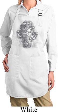 Ladies Yoga Apron 3D Ganesha Lights Full Length Apron with Pockets