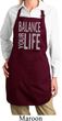 Ladies Yoga Apron Balance Your Life Full Length Apron with Pockets