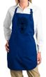 Ladies Yoga Apron Black Bodhi Tree Full Length Apron with Pockets