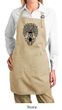 Ladies Yoga Apron Black Bodhi Tree Full Length Apron with Pockets