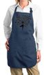 Ladies Yoga Apron Black Tree Pose Full Length Apron with Pockets