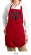 Ladies Yoga Apron Black Tree Pose Full Length Apron with Pockets