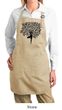 Ladies Yoga Apron Black Tree Pose Full Length Apron with Pockets