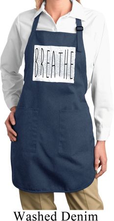 Ladies Yoga Apron Breathe Full Length Apron with Pockets